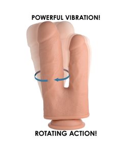Big Shot Double Shot 8 In. Vibrating & Rotating Double Dong With Remote