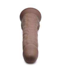 Fleshstixxx 10 In. Silicone Dildo With Balls Dark