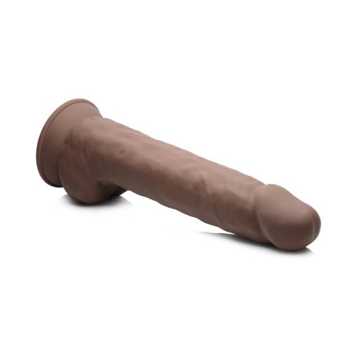 Fleshstixxx 10 In. Silicone Dildo With Balls Dark - Image 5