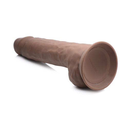 Fleshstixxx 10 In. Silicone Dildo With Balls Dark - Image 6