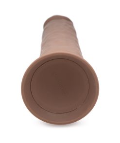 Fleshstixxx 10 In. Silicone Dildo With Balls Dark