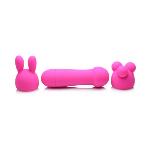 Gossip Rocket Mini Rechargeable Wand With 2 Attachments Magenta - Image 3