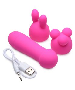 Gossip Rocket Mini Rechargeable Wand With 2 Attachments Magenta