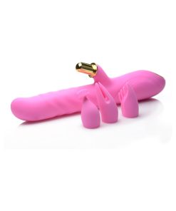 Inmi 10X Versa-Thrust Thrusting & Vibrating Silicone Rabbit With 3 Attachments