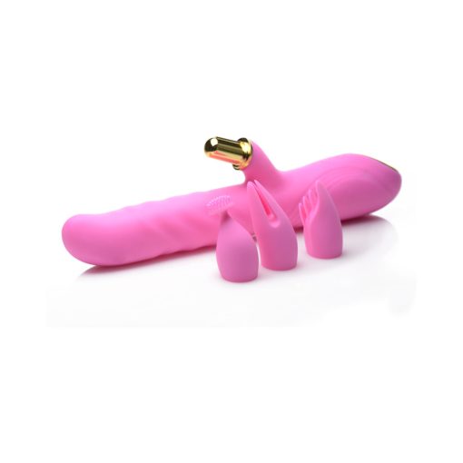 Inmi 10X Versa-Thrust Thrusting & Vibrating Silicone Rabbit With 3 Attachments - Image 3