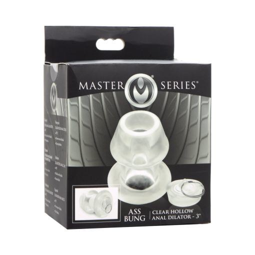 Master Series Ass Bung Clear Hollow Anal Dilator 3 In.