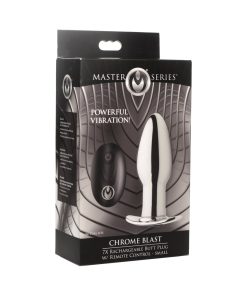 Master Series Chrome Blast 7X Rechargeable Butt Plug With Remote S