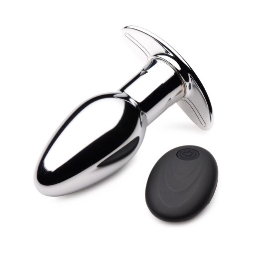 Master Series Chrome Blast 7X Rechargeable Butt Plug With Remote S - Image 2