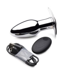 Master Series Chrome Blast 7X Rechargeable Butt Plug With Remote S