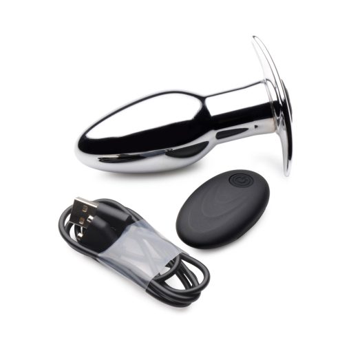 Master Series Chrome Blast 7X Rechargeable Butt Plug With Remote S - Image 5