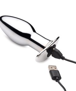 Master Series Chrome Blast 7X Rechargeable Butt Plug With Remote S