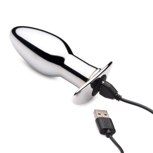 Master Series Chrome Blast 7X Rechargeable Butt Plug With Remote S - Image 6