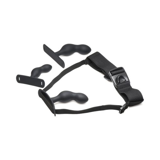 Master Series P-Spot Plugger Trainer 3-Piece Silicone Set With Harness - Image 3