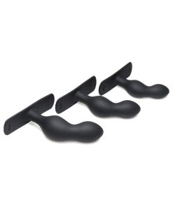 Master Series P-Spot Plugger Trainer 3-Piece Silicone Set With Harness