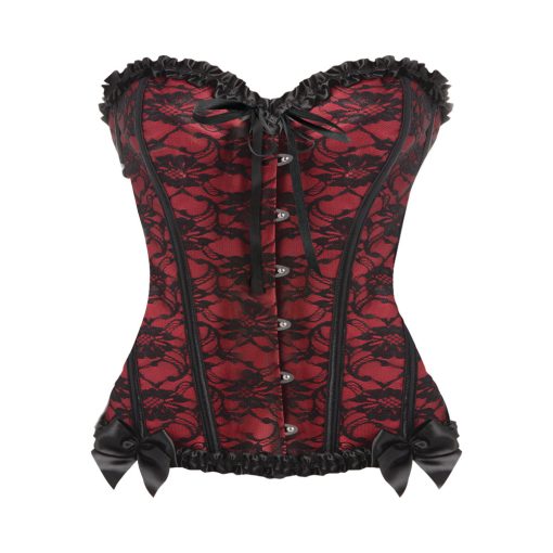 Master Series Scarlet Seduction Lace-Up Corset & Thong M - Image 3