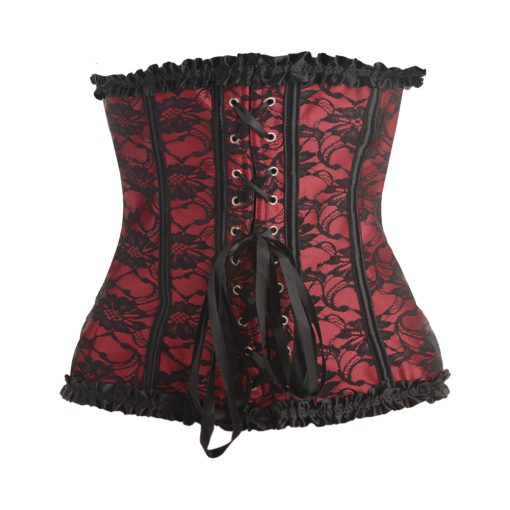 Master Series Scarlet Seduction Lace-Up Corset & Thong M - Image 4