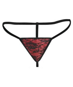 Master Series Scarlet Seduction Lace-Up Corset & Thong M