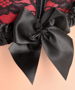 Master Series Scarlet Seduction Lace-Up Corset & Thong M