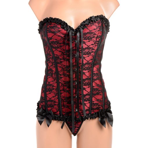 Master Series Scarlet Seduction Lace-Up Corset & Thong L - Image 6