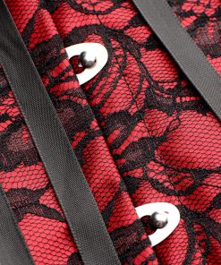 Master Series Scarlet Seduction Lace-Up Corset & Thong L