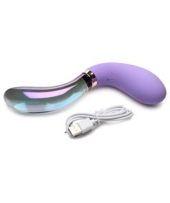 Prisms 10X Pari Dual Ended Wavy Silicone/Glass Vibrator