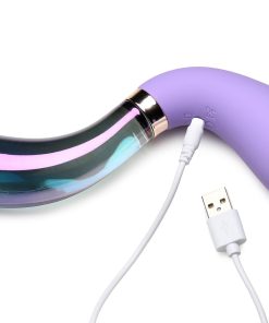 Prisms 10X Pari Dual Ended Wavy Silicone/Glass Vibrator