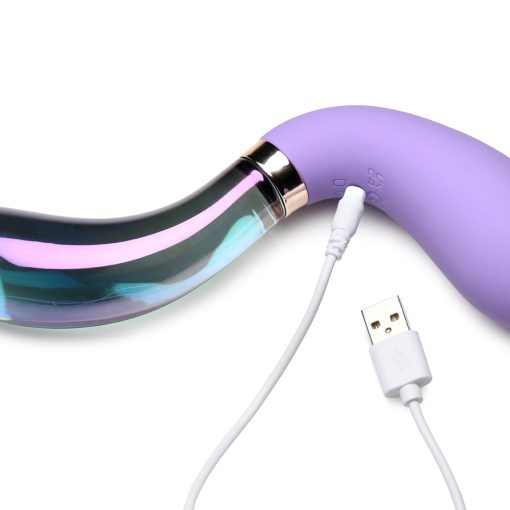 Prisms 10X Pari Dual Ended Wavy Silicone/Glass Vibrator - Image 7