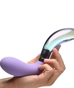 Prisms 10X Pari Dual Ended Wavy Silicone/Glass Vibrator