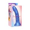 Simply Sweet 7 In. Metallic Silicone Dildo Blue