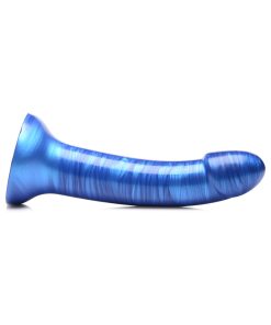 Simply Sweet 7 In. Metallic Silicone Dildo Blue