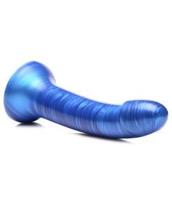 Simply Sweet 7 In. Metallic Silicone Dildo Blue