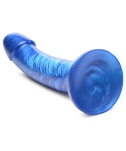 Simply Sweet 7 In. Metallic Silicone Dildo Blue