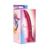 Simply Sweet 7 In. Metallic Silicone Dildo Pink