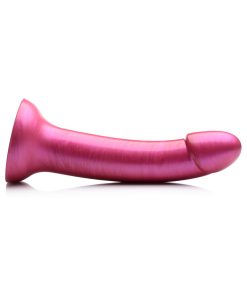 Simply Sweet 7 In. Metallic Silicone Dildo Pink