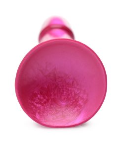 Simply Sweet 7 In. Metallic Silicone Dildo Pink