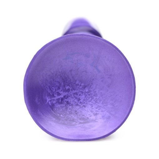 Simply Sweet 7 In. Metallic Silicone Dildo Purple - Image 6
