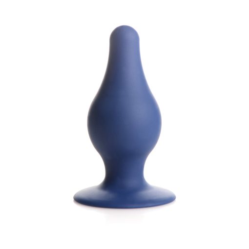 Squeeze-It Squeezable Tapered Large Anal Plug Blue - Image 2