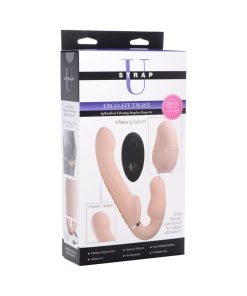 Strap U 10X Swirl Ergo-Fit Inflatable & Vibrating Strapless Strap-On Bare