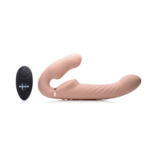 Strap U 10X Swirl Ergo-Fit Inflatable & Vibrating Strapless Strap-On Bare - Image 2