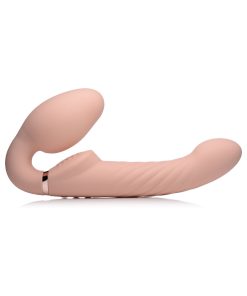 Strap U 10X Swirl Ergo-Fit Inflatable & Vibrating Strapless Strap-On Bare