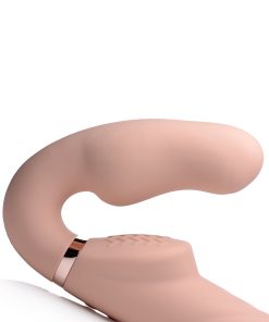 Strap U 10X Swirl Ergo-Fit Inflatable & Vibrating Strapless Strap-On Bare