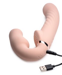 Strap U 10X Swirl Ergo-Fit Inflatable & Vibrating Strapless Strap-On Bare