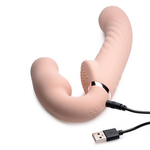 Strap U 10X Swirl Ergo-Fit Inflatable & Vibrating Strapless Strap-On Bare - Image 11