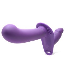 Strap U 28X Double Diva 2 In. Double Dildo With Harness & Remote Purple