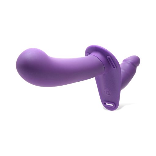 Strap U 28X Double Diva 2 In. Double Dildo With Harness & Remote Purple - Image 3