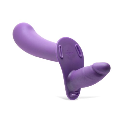 Strap U 28X Double Diva 2 In. Double Dildo With Harness & Remote Purple - Image 4