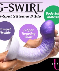 Strap U G-Swirl G-Spot Silicone Dildo Purple