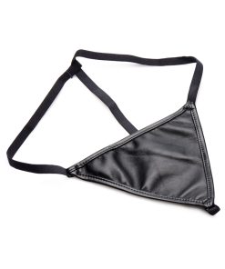 Strict Lace-Up Corset Vest & Thong L