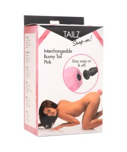 Tailz Snap-On Interchangeable Bunny Tail Pink (Plug Not Included)