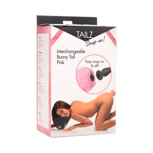 Tailz Snap-On Interchangeable Bunny Tail Pink (Plug Not Included)